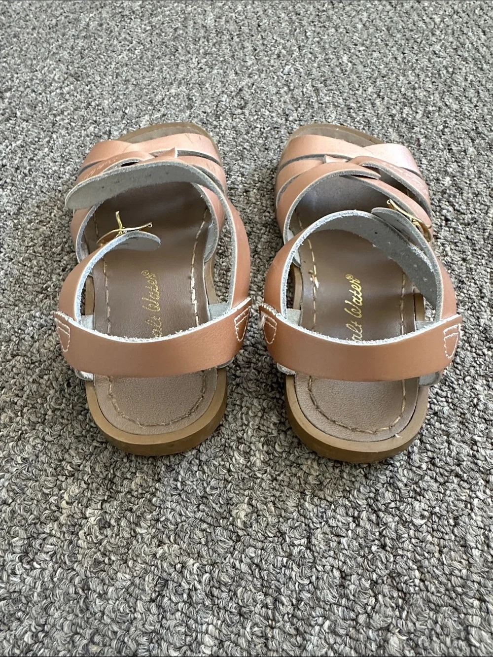 Salt Water by Hoy Shoes Girls' Rose Gold Strappy Sandals